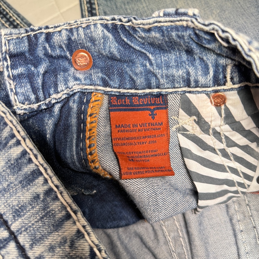 Rock Revival Blue Men's Jeans - Picture 3 of 16